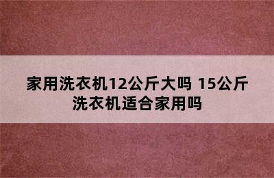 家用洗衣机12公斤大吗 15公斤洗衣机适合家用吗